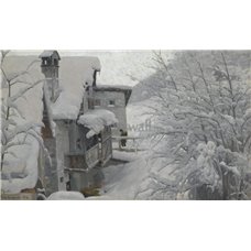 Картина на холсте по фото Модульные картины Печать портретов на холсте Деревня зимой