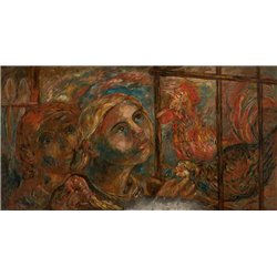 Дети и петух - Модульная картины, Репродукции, Декоративные панно, Декор стен