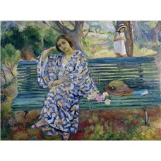 Картина на холсте по фото Модульные картины Печать портретов на холсте Девушка на скамейке