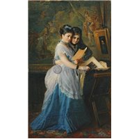 Девушки, разглядывающие книгу