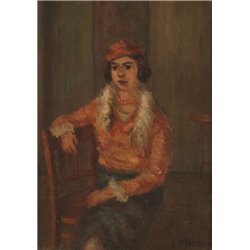 Девушка в шляпке - Модульная картины, Репродукции, Декоративные панно, Декор стен