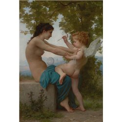 Девушка, борющаяся с Амуром - Модульная картины, Репродукции, Декоративные панно, Декор стен