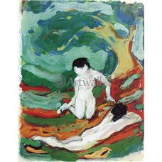 Картина на холсте по фото Модульные картины Печать портретов на холсте Две обнаженные под деревьями