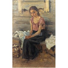 Картина на холсте по фото Модульные картины Печать портретов на холсте Девочка сиротка
