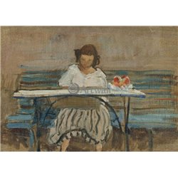 Девочка в саду - Модульная картины, Репродукции, Декоративные панно, Декор стен
