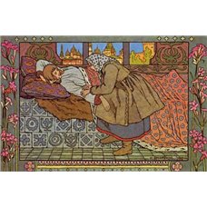 Картина на холсте по фото Модульные картины Печать портретов на холсте Девица и Финист Ясен Сокол Иллюстрация к сказке Перышко Финиста Ясна Сокола