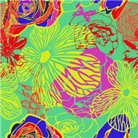 Разноцветные цветы - Дизайнерские
