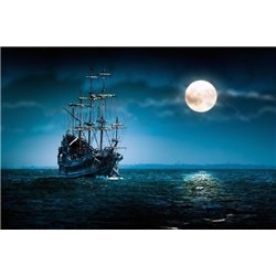 Корабль в море - Фотообои Море - Модульная картины, Репродукции, Декоративные панно, Декор стен