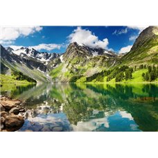 Картина на холсте по фото Модульные картины Печать портретов на холсте Горы вокруг озера - Фотообои природа|озера