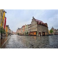 Портреты картины репродукции на заказ - Площадь в Баварии - Фотообои Старый город