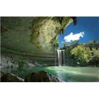 Портреты картины репродукции на заказ - Горный водопад - Фотообои водопады
