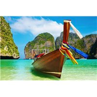 Лодка - Фотообои Море|пляж