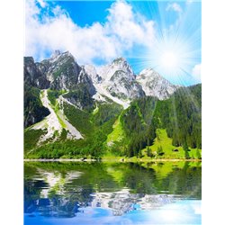 Солнце над горами - Фотообои горы - Модульная картины, Репродукции, Декоративные панно, Декор стен