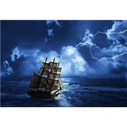 Гроза на море - Фотообои Море - Модульная картины, Репродукции, Декоративные панно, Декор стен