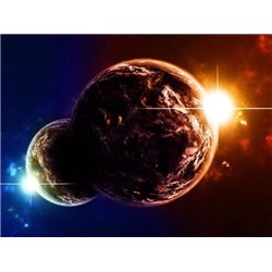 Планеты и Солнце - Фотообои Космос - Модульная картины, Репродукции, Декоративные панно, Декор стен