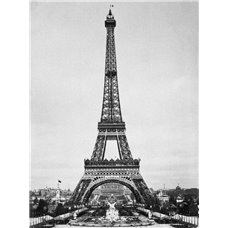Картина на холсте по фото Модульные картины Печать портретов на холсте Эйфелева башня, Париж - Черно-белые фотообои