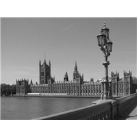 Портреты картины репродукции на заказ - Вестминстерский дворец, Лондон - Черно-белые фотообои