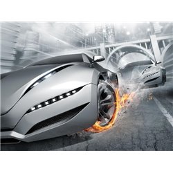Автогонки - Фотообои Техника и транспорт|автомобили - Модульная картины, Репродукции, Декоративные панно, Декор стен
