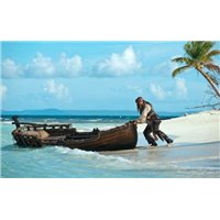 Портреты картины репродукции на заказ - Пират с лодкой - Фотообои Фильмы