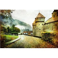 Дорога мимо замка - Фотообои Замки