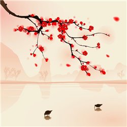 Цветущая ветка - Фотообои природа|деревья и травы - Модульная картины, Репродукции, Декоративные панно, Декор стен