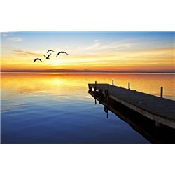 Причал - Фотообои природа|озера - Модульная картины, Репродукции, Декоративные панно, Декор стен