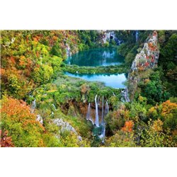 Озеро в горах - Фотообои природа - Модульная картины, Репродукции, Декоративные панно, Декор стен