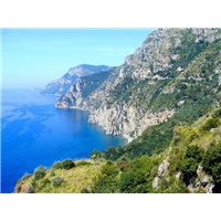Портреты картины репродукции на заказ - Вид на море и горы - Фотообои Расширяющие пространство