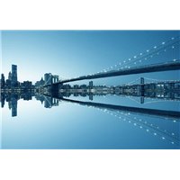 Портреты картины репродукции на заказ - Манхэттен, Бруклинский мост - Фотообои Современный город|Манхэттен