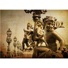 Картина на холсте по фото Модульные картины Печать портретов на холсте Скульптуры в Париже - Фотообои винтаж