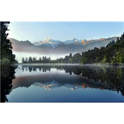 Лес и озеро - Фотообои горы - Модульная картины, Репродукции, Декоративные панно, Декор стен