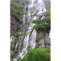 Портреты картины репродукции на заказ - Водопад в горах - Фотообои водопады