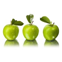 Портреты картины репродукции на заказ - Три зеленых яблока - Фотообои Еда и напитки|фрукты и ягоды