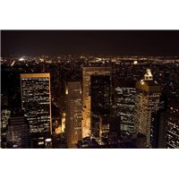 Золотые огни Нью-Йорка - Фотообои Современный город|Нью-Йорк