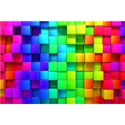 Цветная мозаика - 3D фотообои|3D паттерн - Модульная картины, Репродукции, Декоративные панно, Декор стен
