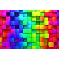 Портреты картины репродукции на заказ - Цветная мозаика - 3D фотообои|3D паттерн
