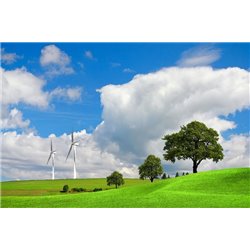 Деревья и ветряки - Фотообои природа|поля - Модульная картины, Репродукции, Декоративные панно, Декор стен