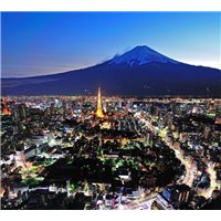 Портреты картины репродукции на заказ - Огни ночного города - Фотообои Современный город