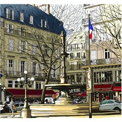 Фонтан - Фотообои Арт - Модульная картины, Репродукции, Декоративные панно, Декор стен