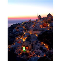 Остров Санторини - Фотообои Старый город|Греция - Модульная картины, Репродукции, Декоративные панно, Декор стен