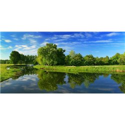 Деревья у реки - Фотообои природа|озера - Модульная картины, Репродукции, Декоративные панно, Декор стен