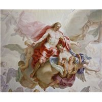 Портреты картины репродукции на заказ - Красивая религиозная фреска - Фотообои Фрески