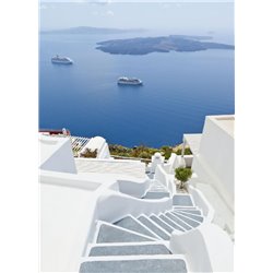 Белая лестница - Фотообои Море|побережье - Модульная картины, Репродукции, Декоративные панно, Декор стен