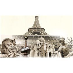 Памятники Парижа - Фотообои архитектура|Париж - Модульная картины, Репродукции, Декоративные панно, Декор стен