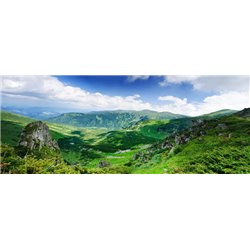 Зеленая трава в горах - Фотообои горы - Модульная картины, Репродукции, Декоративные панно, Декор стен
