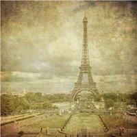 Портреты картины репродукции на заказ - Эйфелева башня и Елисейские поля - Фотообои винтаж|Прованс