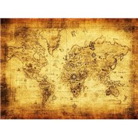Портреты картины репродукции на заказ - Карта мира - Фотообои винтаж