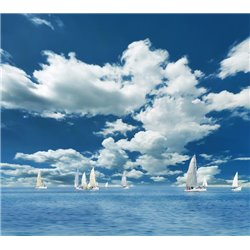 Парусники в море - Фотообои Море - Модульная картины, Репродукции, Декоративные панно, Декор стен