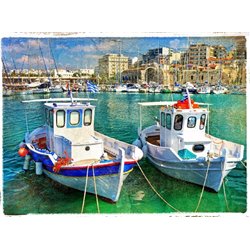 Корабли у причала - Фотообои винтаж - Модульная картины, Репродукции, Декоративные панно, Декор стен