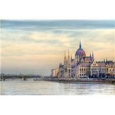 Картина на холсте по фото Модульные картины Печать портретов на холсте Здание венгерского парламента - Фотообои архитектура|Соборы и дворцы